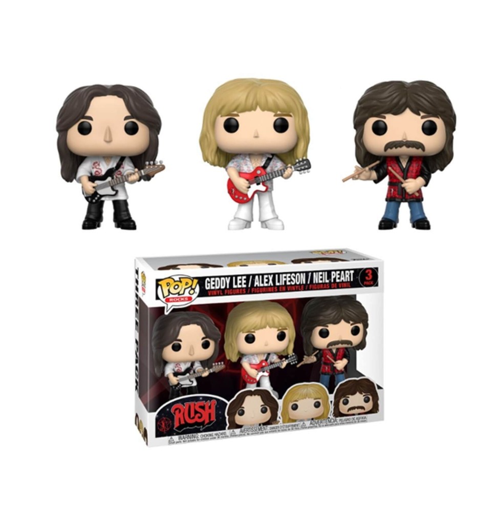 Figurine Rocks Rush - 3-Pack Geddy Alex Neil Pop 10cm