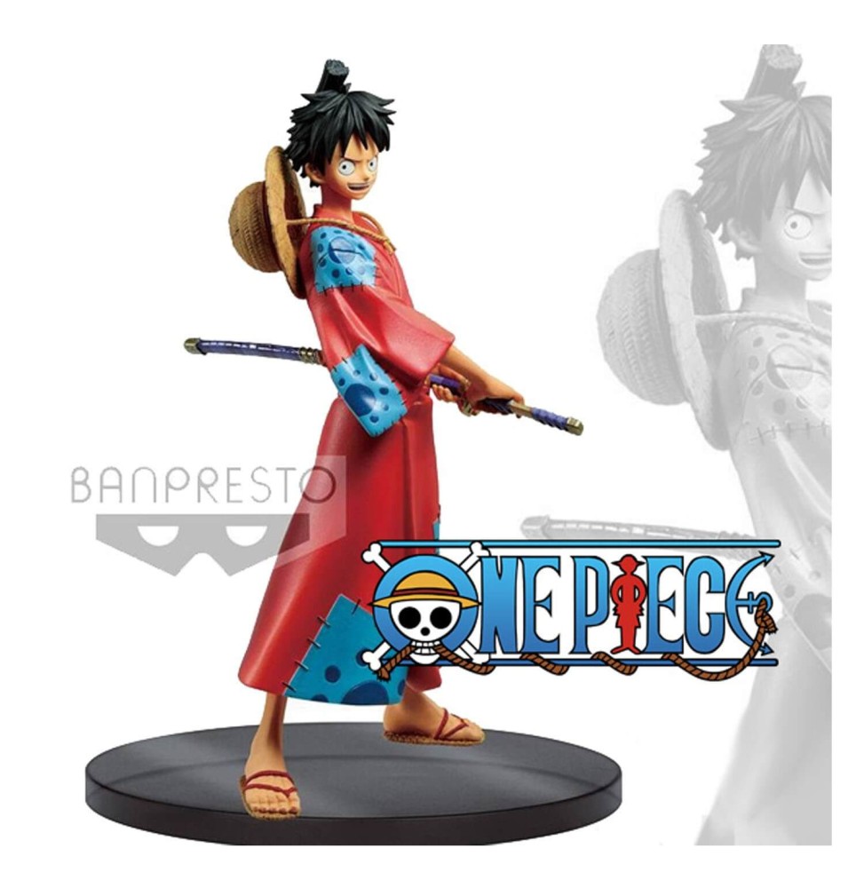 Figurine One Piece - Monkey D Luffy Grandline Men Wanokuni Vol 1 16cm