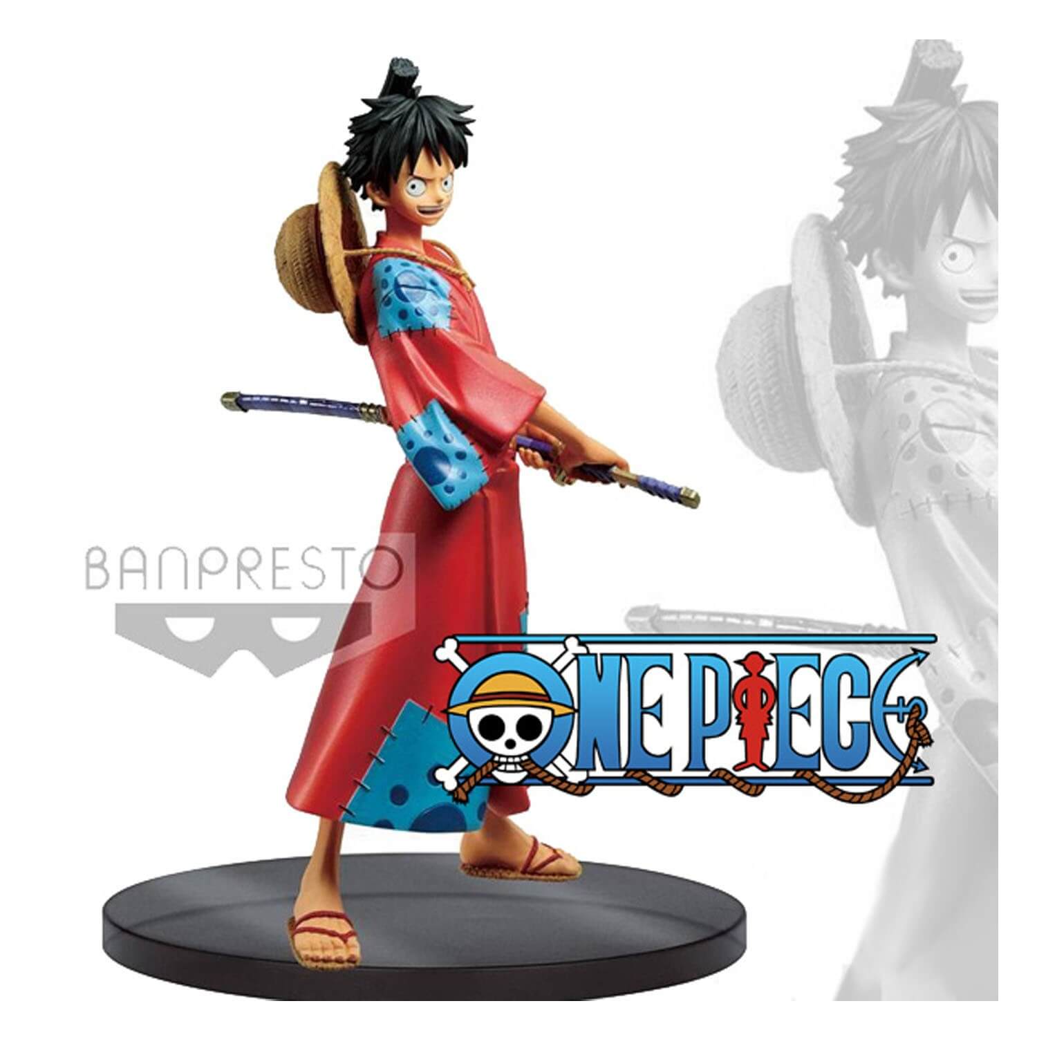 Luffy One Piece Taille Figurine One Piece - Monkey D Luffy Grandline Men Wanokuni Vol 1 16...