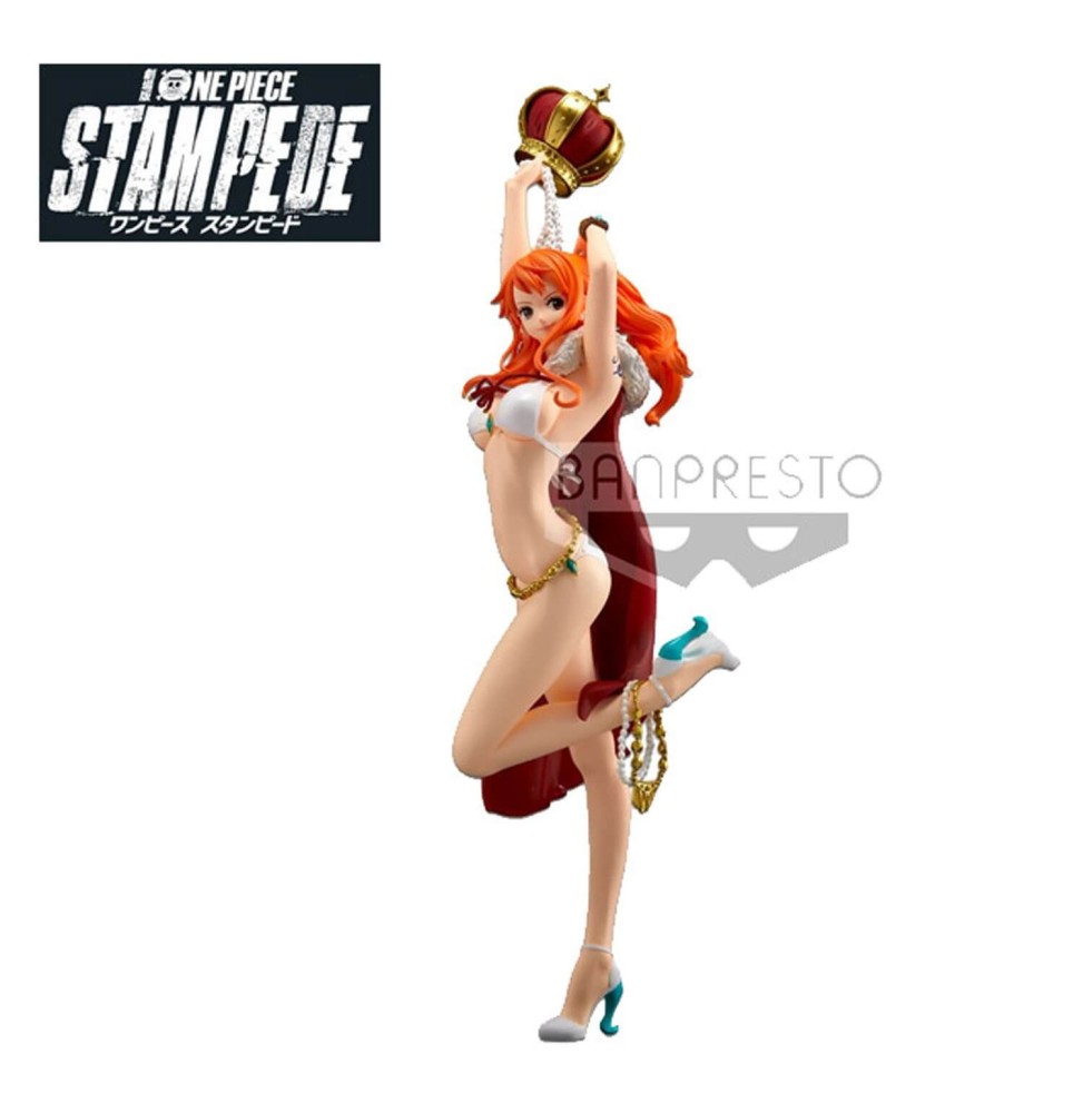 Figurine One Piece Stampede - Nami Flag Diamond Ship 25cm