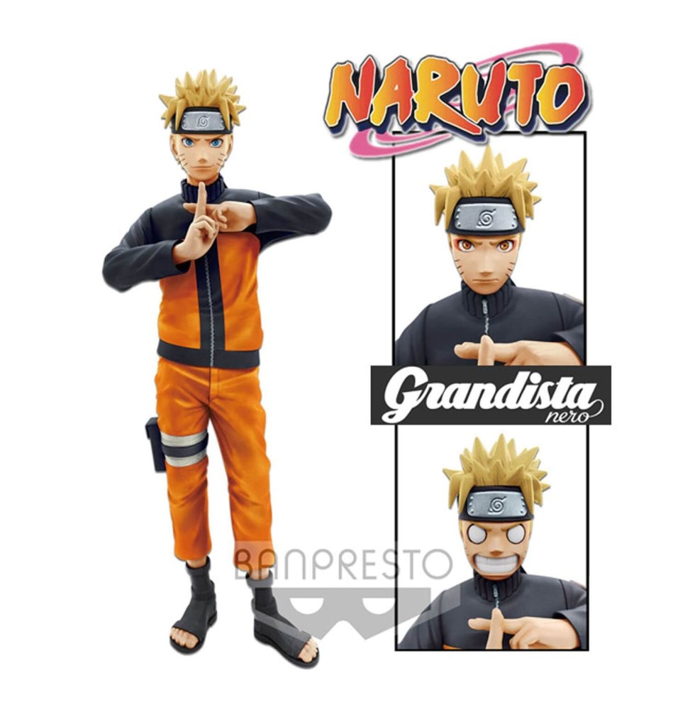 Figurine Naruto Shippuden - Uzumaki Naruto Grandista Nero 24cm