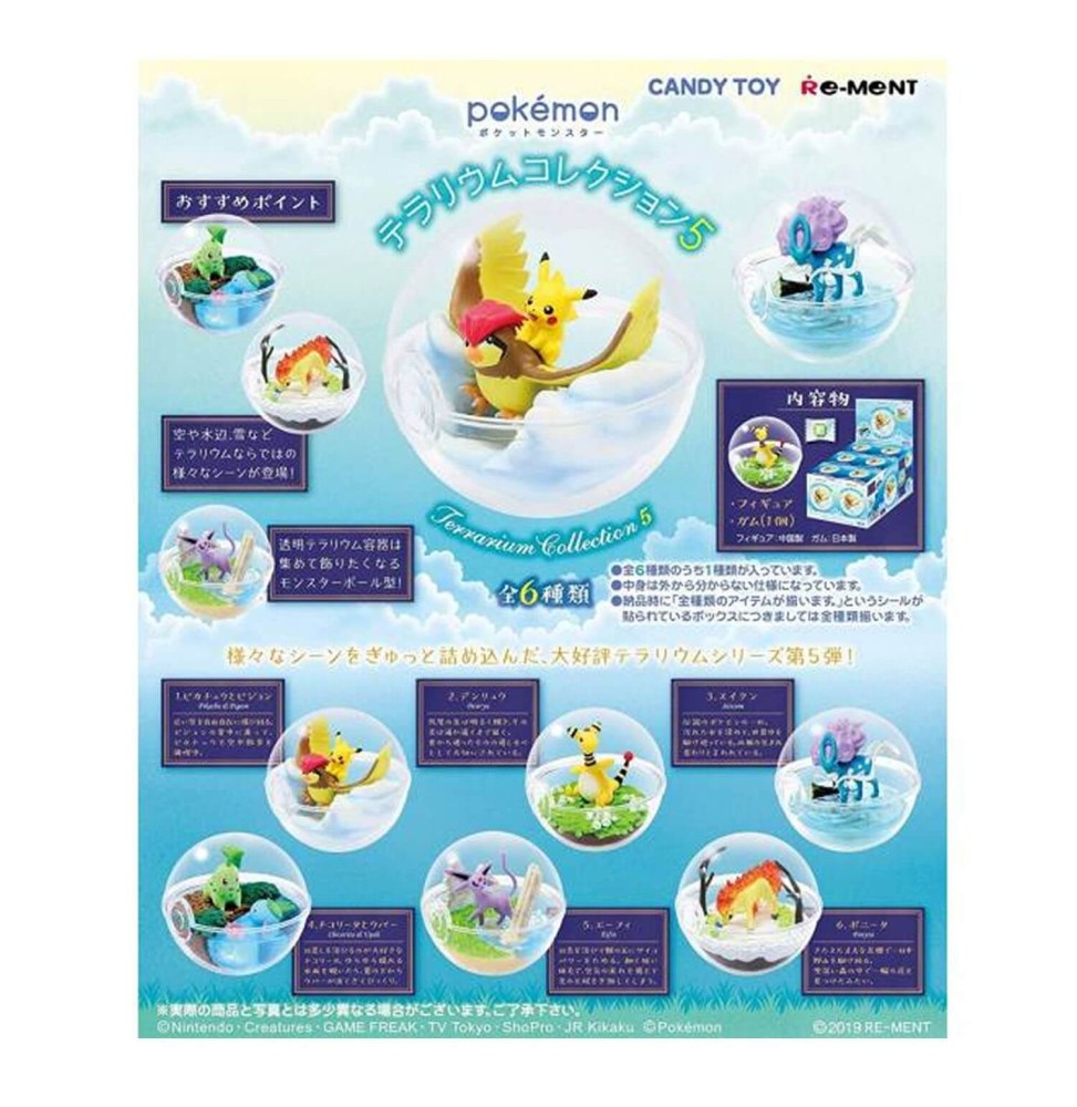 Set De 6 Figurine Pokemon Pokeball Terrarium Serie 5