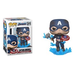 Figurine Marvel Avengers Endgame - Captain America W/Broken Shield&Mjolnir Pop 10cm