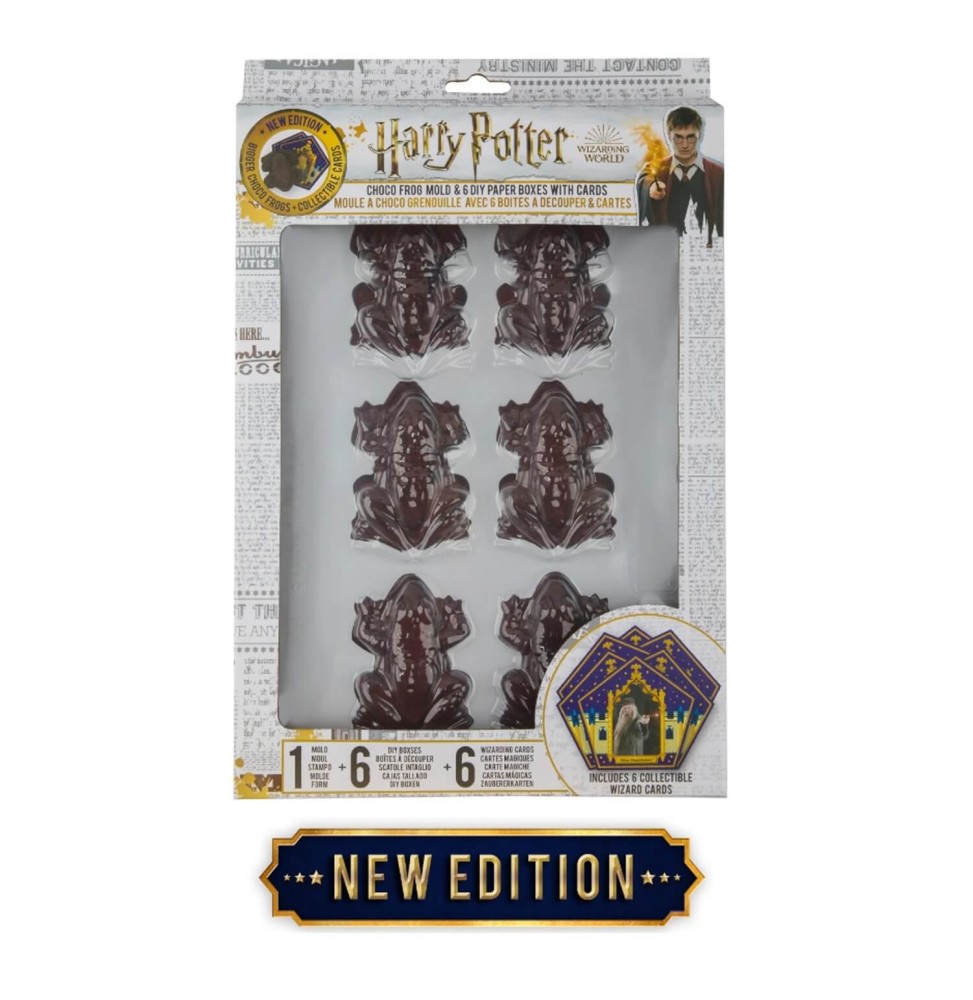 Moules Harry Potter - ChocoGrenouille + 6 Boites + 6 cartes des sorciers Officiel