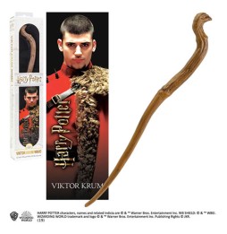 Replique Harry Potter - Baguette Magique Viktor Krum avec marque-page 3D 30 cm