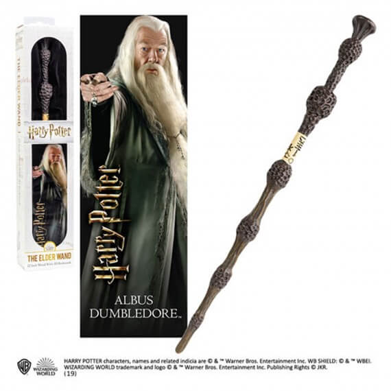 Replique Harry Potter - Baguette Magique Dumbledore avec marque-page 3D 30 cm