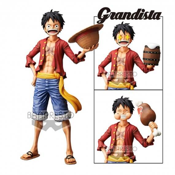 Figurine One Piece - Monkey D Luffy Grandista Nero 28cm