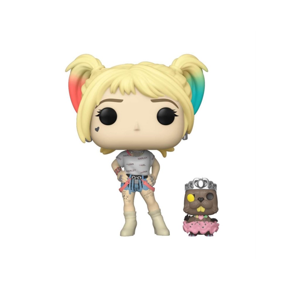 Figurine DC Birds Of Prey - Harley Quinn Black With Beaver Pop 10cm