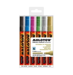 Set 6 Marqueurs Acrylic Marker Metallic 4mm