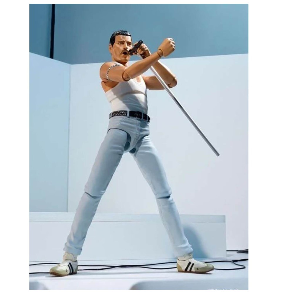 Figurine Queen - Freddie Mercury Live Aid SH Figuarts 15cm