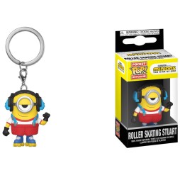 Porte Clé Minions 2 - Roller Skate Stuart  Pocket  Pop 4cm