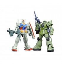 Maquette Gundam - Set RX-78-2 & MS-06F Zaku II Gunpla HG 1/144 13cm