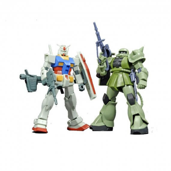 Maquette Gundam - Set RX-78-2 & MS-06F Zaku II Gunpla HG 1/144 13cm