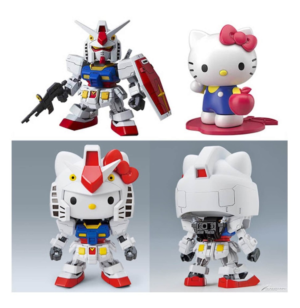 Maquette Gundam - Hello Kitty/RX-78-2 Gundam SD EX STD 8cm