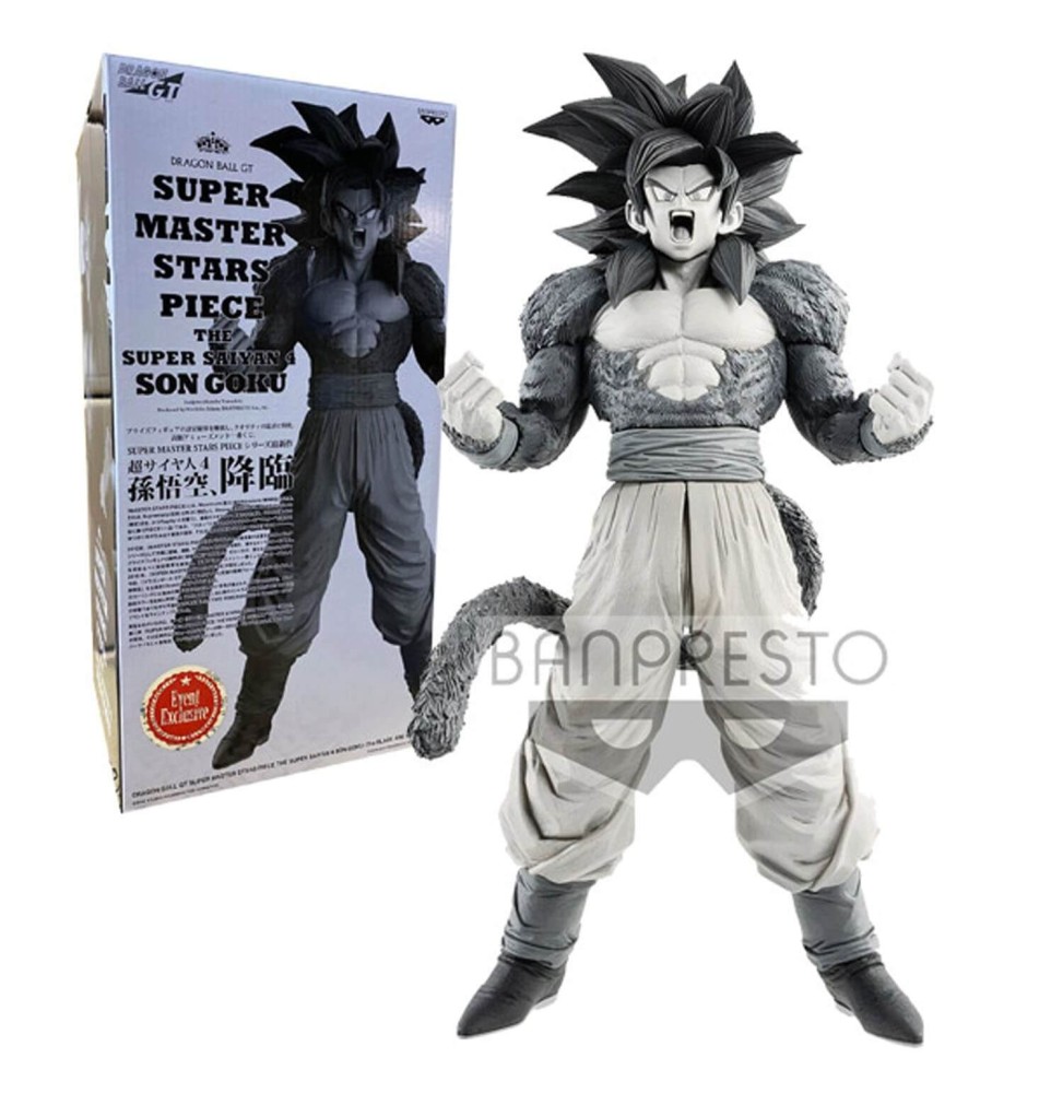 Figurine DBZ - Son Goku Super Saiyan 4 Special Color B&W Master Stars Piece 37cm