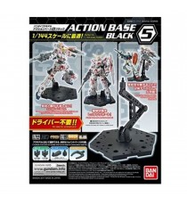 Socle Gundam Gunpla - Action Base 5 Black RG/HG 1/144