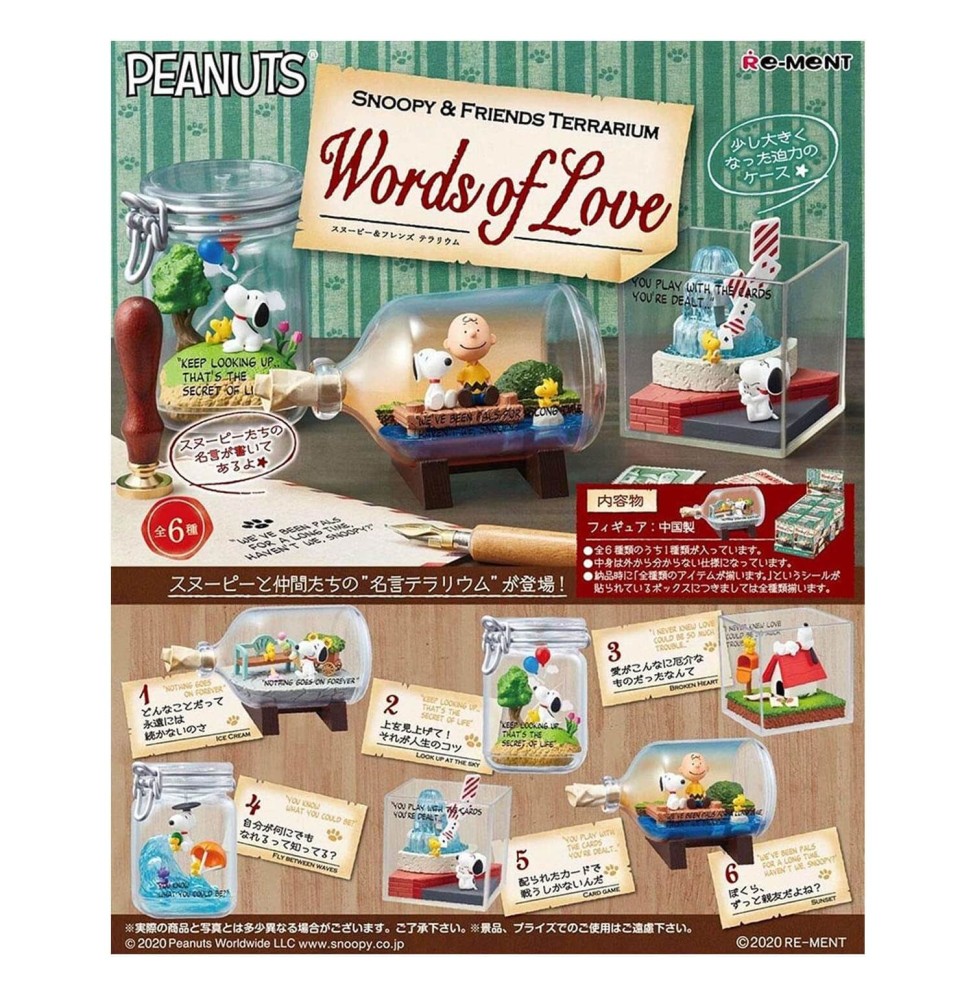 Set De 6 Boites Snoopy - Words Of Love 8cm