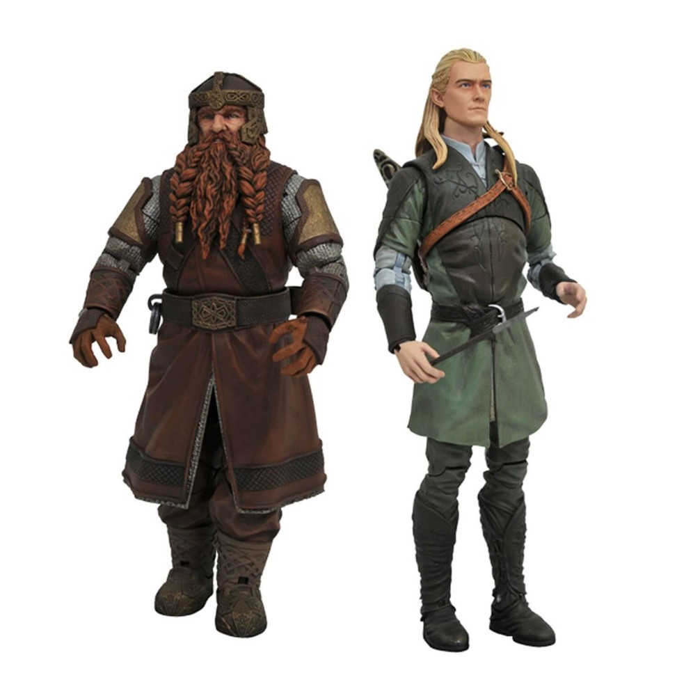 Figurine Le Seigneur Des Anneaux - Set Gimly Et Legolas 18cm