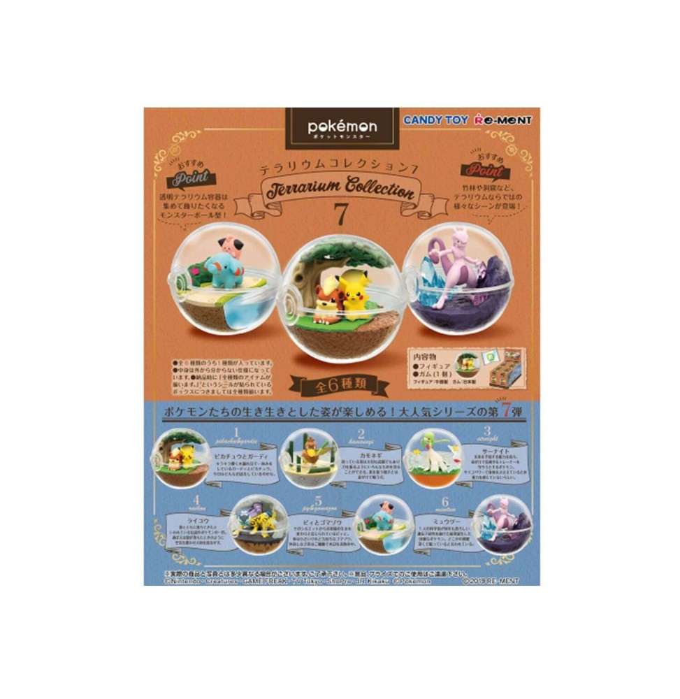 Set De 6 Figurine Pokemon Pokeball Terrarium Serie 7