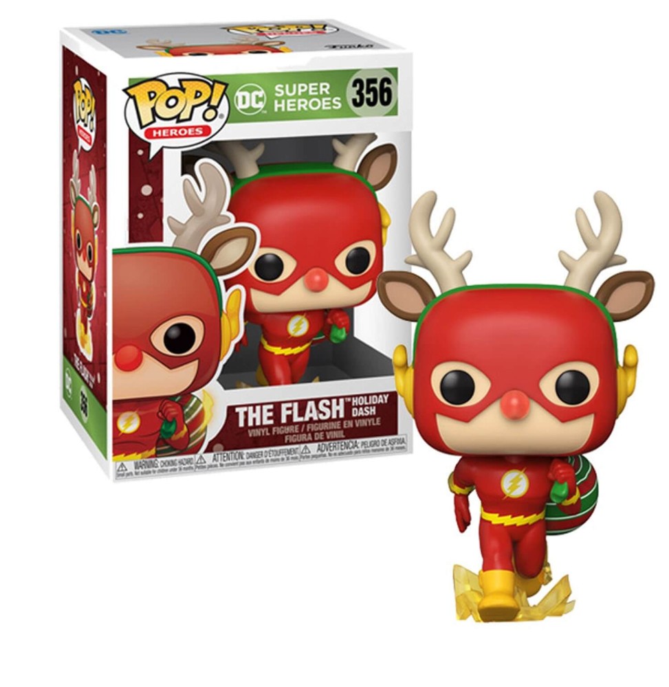 Figurine DC - Rudolph Flash Holiday Pop 10cm