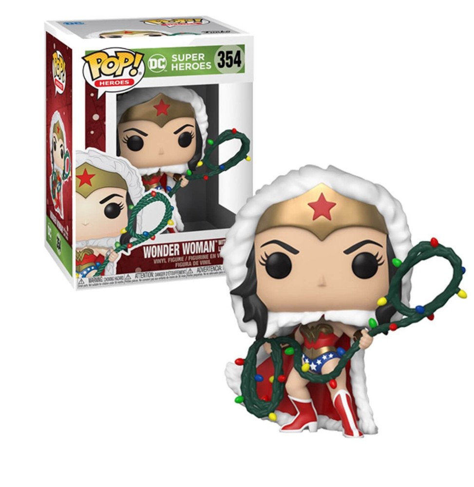 Figurine DC - Wonder Woman W/Lights Lasso Holiday Pop 10cm