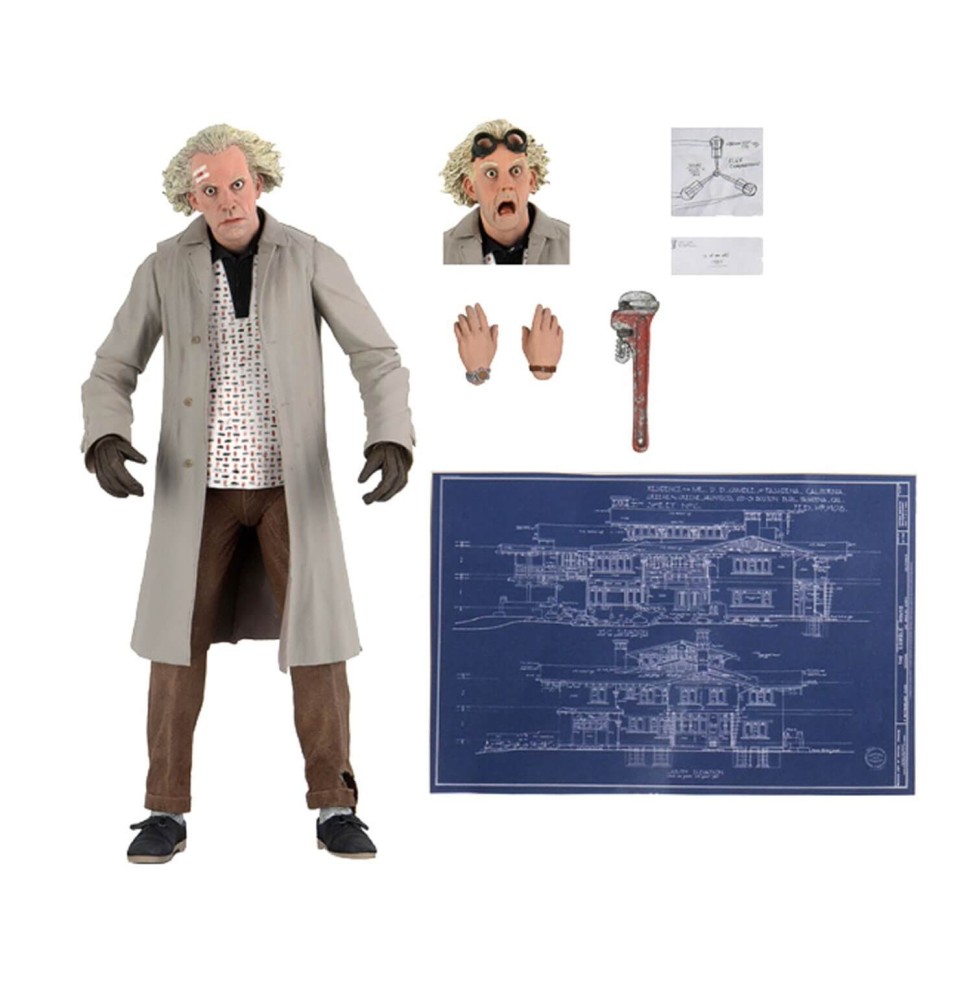 Figurine Retour vers le Futur - Ultimate Doc Brown 18cm