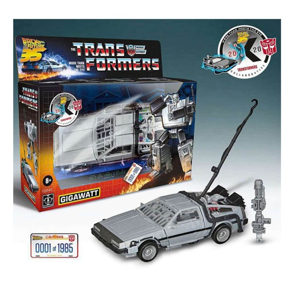 Figurine Transformers X Back To The Future - Gigawatt / Delorean 14cm