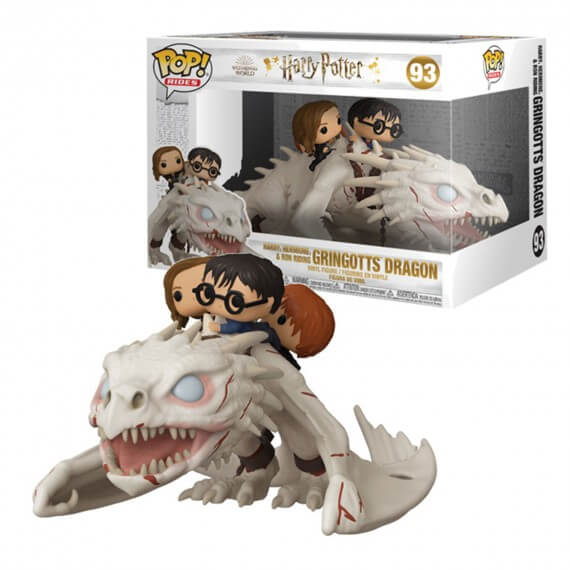 Figurine Harry Potter - Dragon & Harry Ron Hermione Pop Rides 13cm