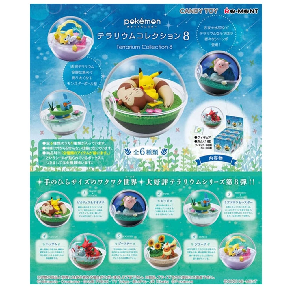 Set De 6 Figurines Pokemon Pokeball Terrarium vol 8