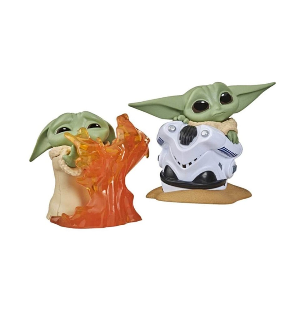 Figurine Star Wars Mandalorian - 2-Pack The Child Baby Yoda Feu + Casque 6cm