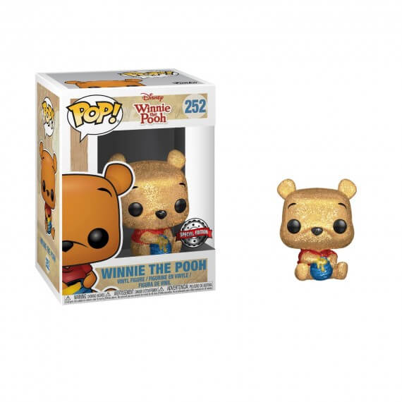 Figurine Disney - Winnie The Pooh Seated Glitter Exclu Pop 10cm