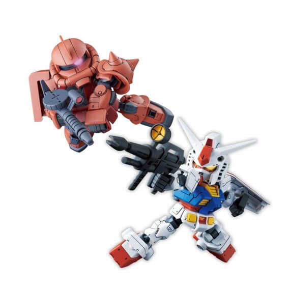 Maquette Gundam - RX-78-2 & MS-06S Zaku II SD Gundam Cross Silhouette 10cm