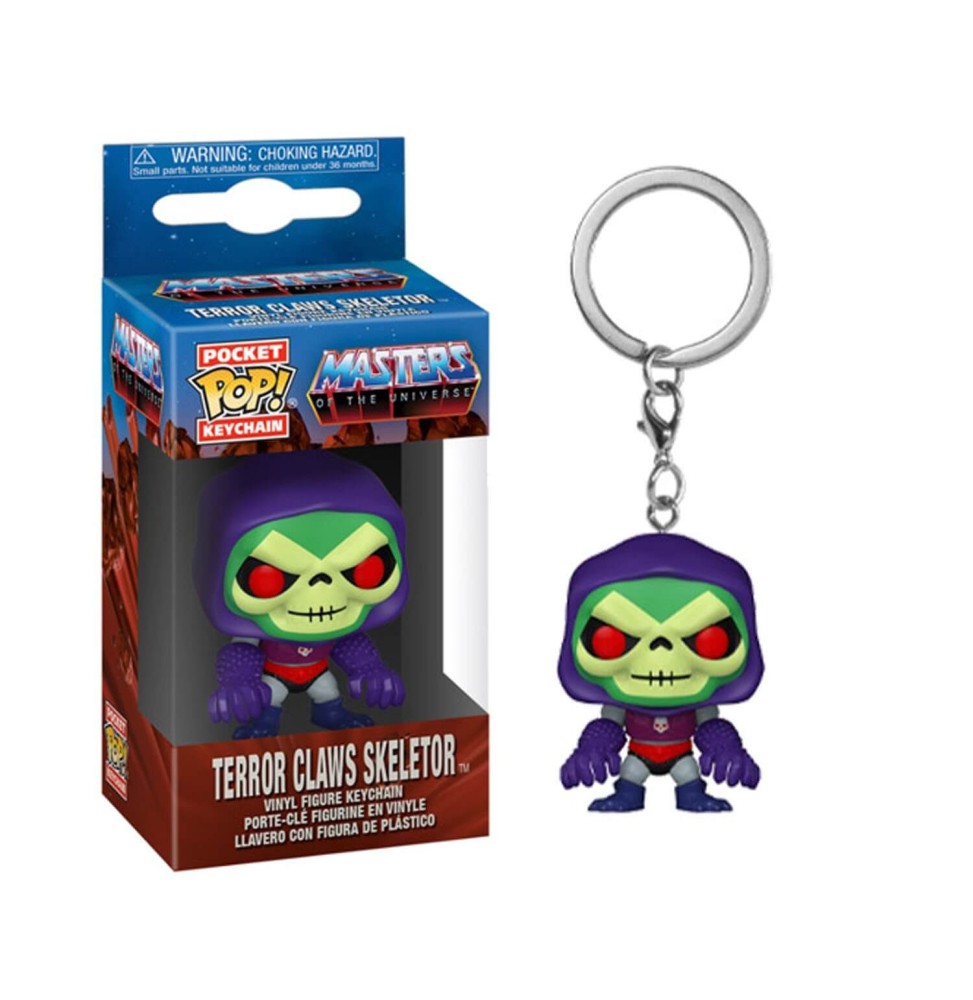 Porte Clé Master Of The Universe - Skeletor With Terror Claws Pocket Pop 4cm