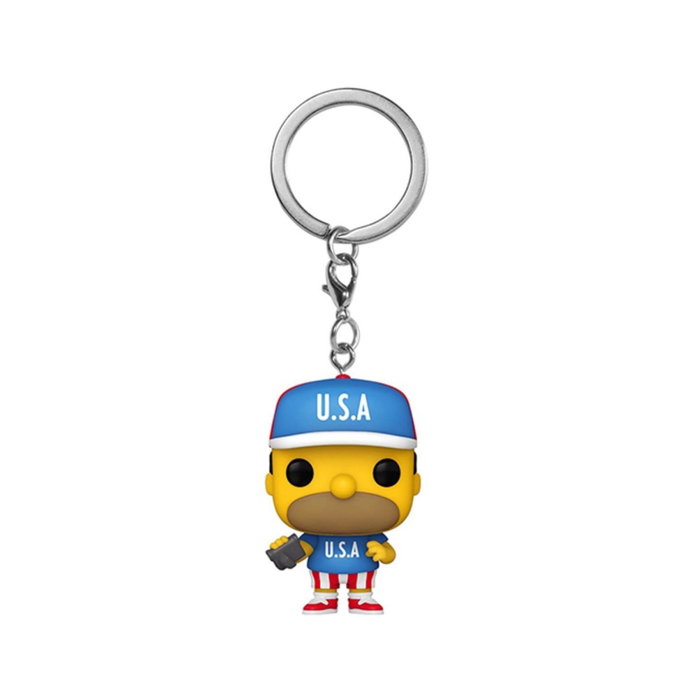 Porte Clé Simpsons - Usa Homer Pocket Pop 4cm