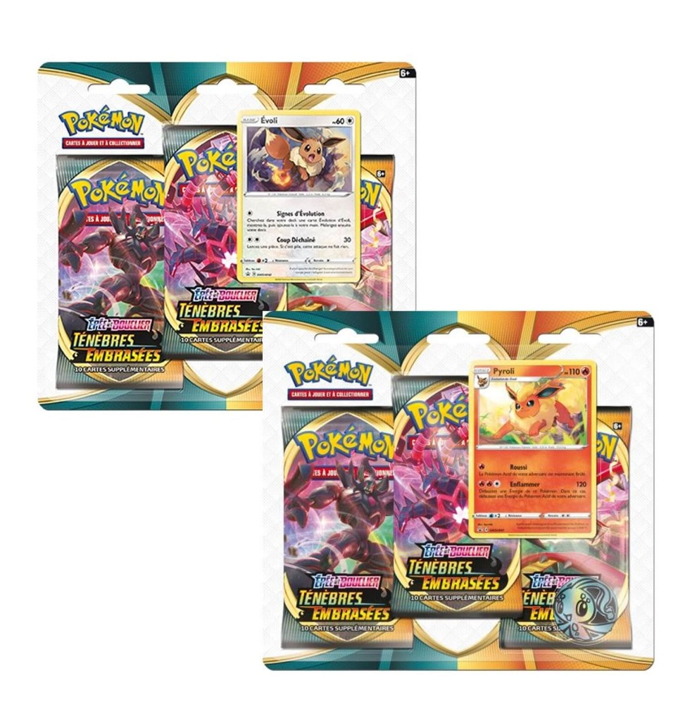 Pokemon - Pack 3 Boosters Epée et Bouclier Ténèbres Embrasées