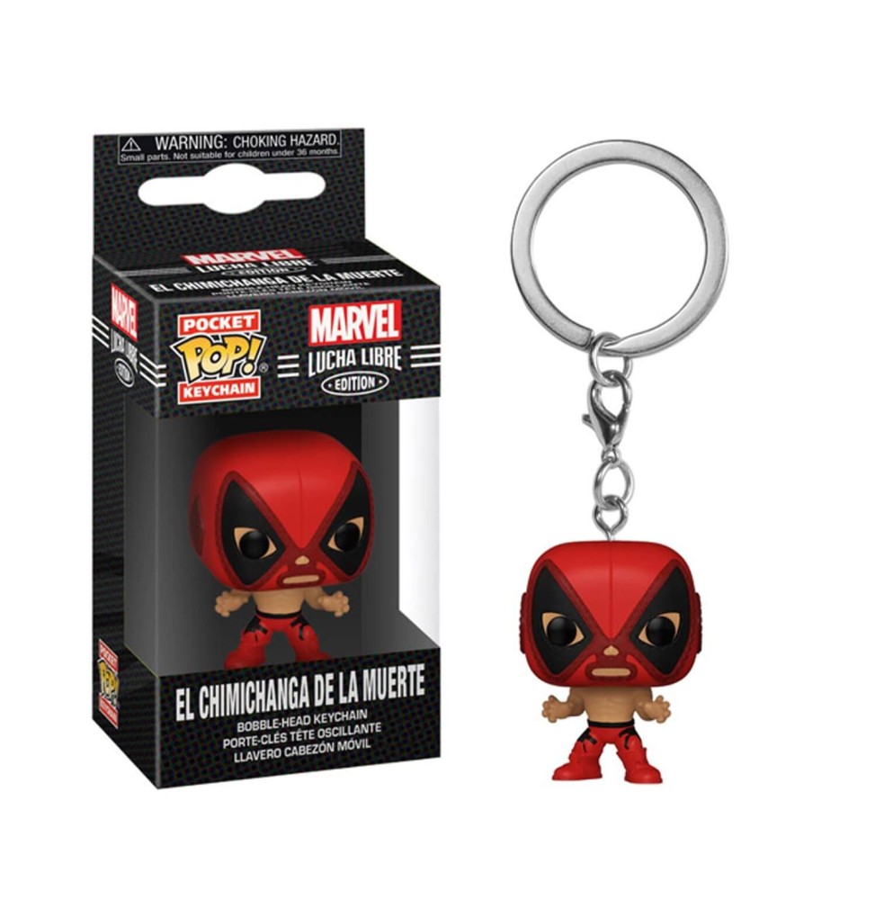 Porte Clé Marvel - Luchadores Deadpool Pocket Pop 4cm