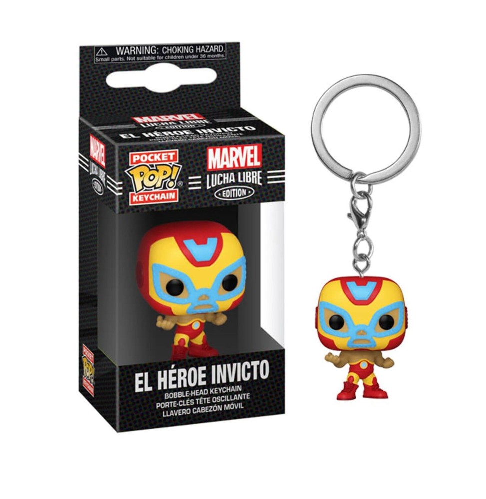 Porte Clé Marvel - Luchadores Iron Man Pocket Pop 4cm