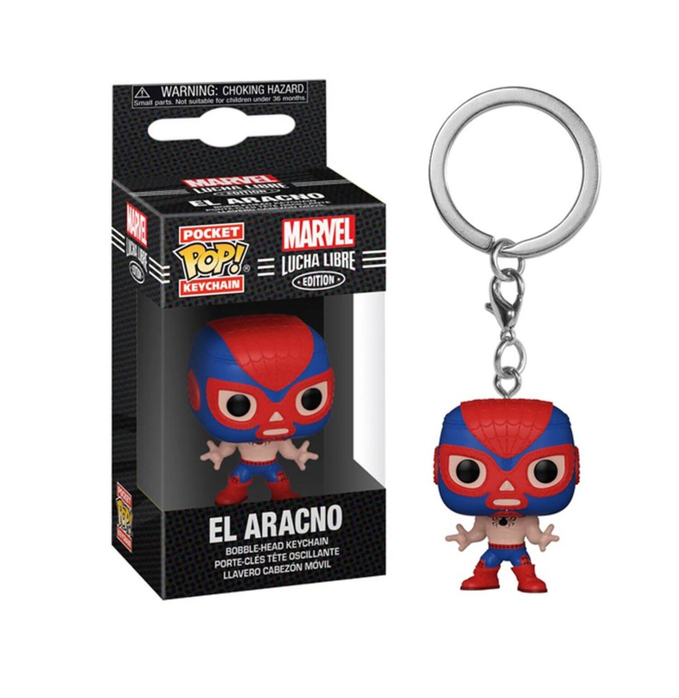 Porte Clé Marvel - Luchadores Spider Man Pop Pocket 4cm