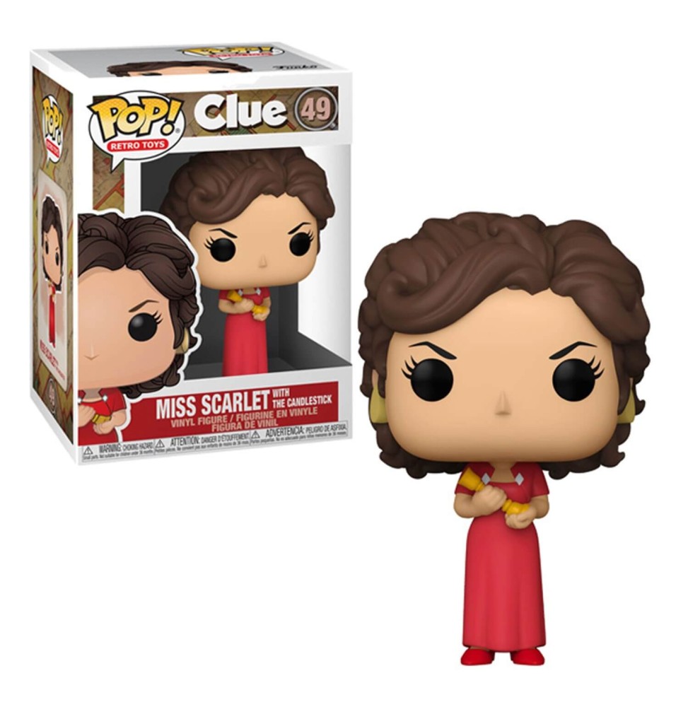 Figurine Cluedo - Miss Scarlet With Candlestick Pop 10cm