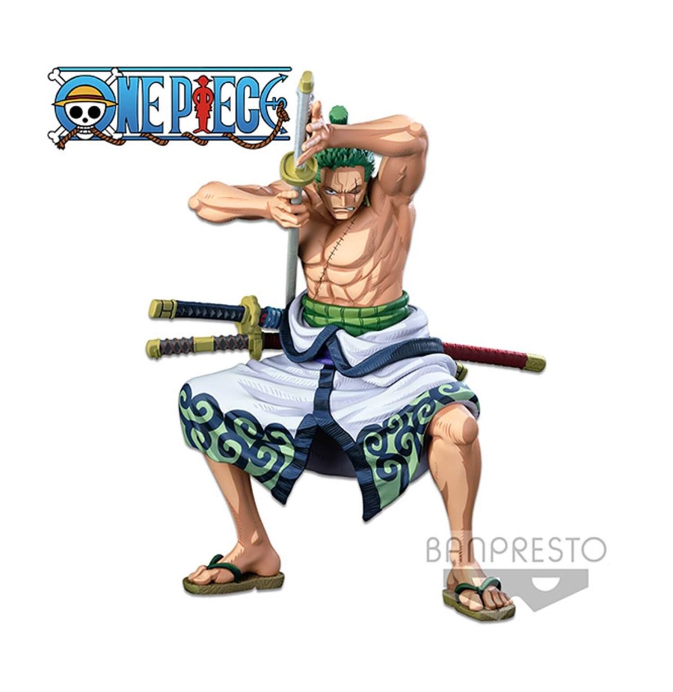 Figurine One Piece - Roronoa Zoro Super Master Stars Piece Manga Dimensions 22cm