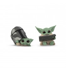 Figurine Star Wars Mandalorian - 2-Pack The Child Baby Yoda Casque & Tablette 6cm
