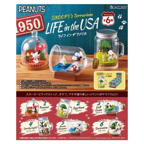 Set De 6 Boites Snoopy - Terrarium Life Usa 8cm