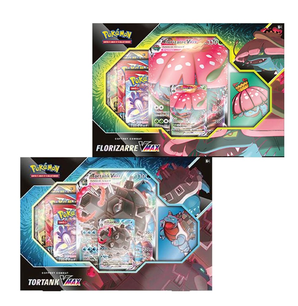 Coffret Pokemon - Tortank / Florizarre VMax Modèle Aléatoire