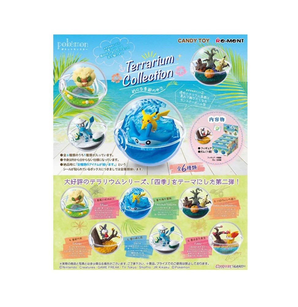 Set De 6 Figurines Pokemon Pokeball Terrarium v4 Seasons Vol 2