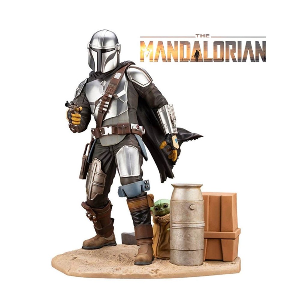 Figurine Star Wars Mandalorian - Mandalorian & The Child ArtFx 26cm