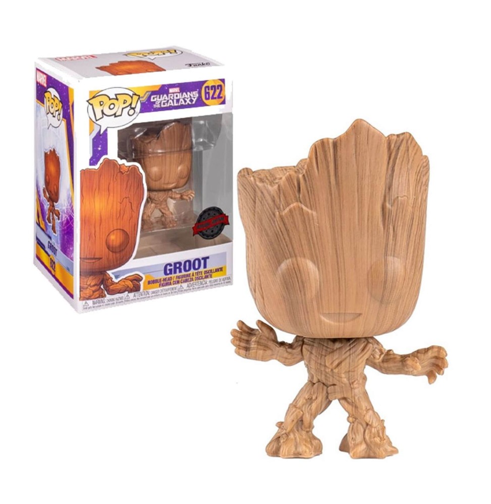 Figurine Guardians of the Galaxy 2 - Groot Wood Version Exclu Pop 10cm