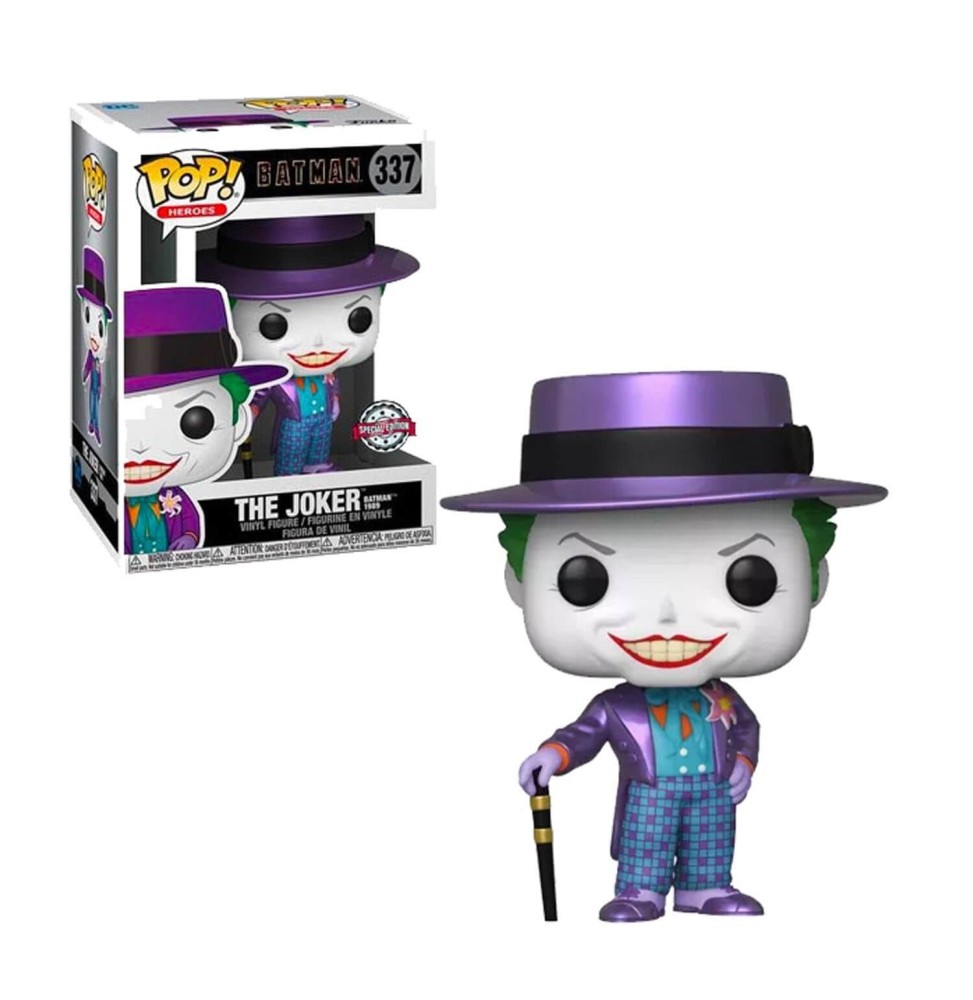 Figurine Batman 1989 - Joker Metallic Exclu Pop 10cm