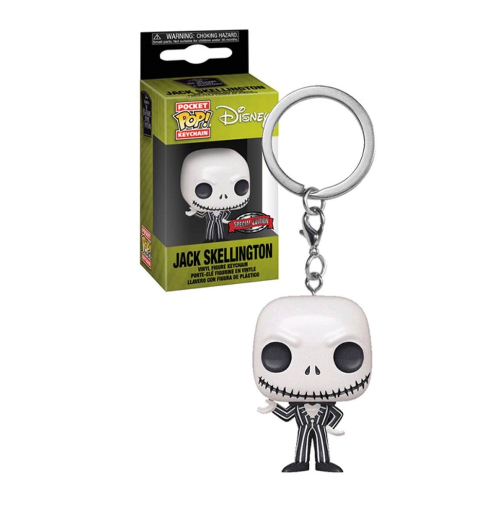 Porte Clé NBX - Jack Skellington Metallic Exclu Pocket Pop 4cm