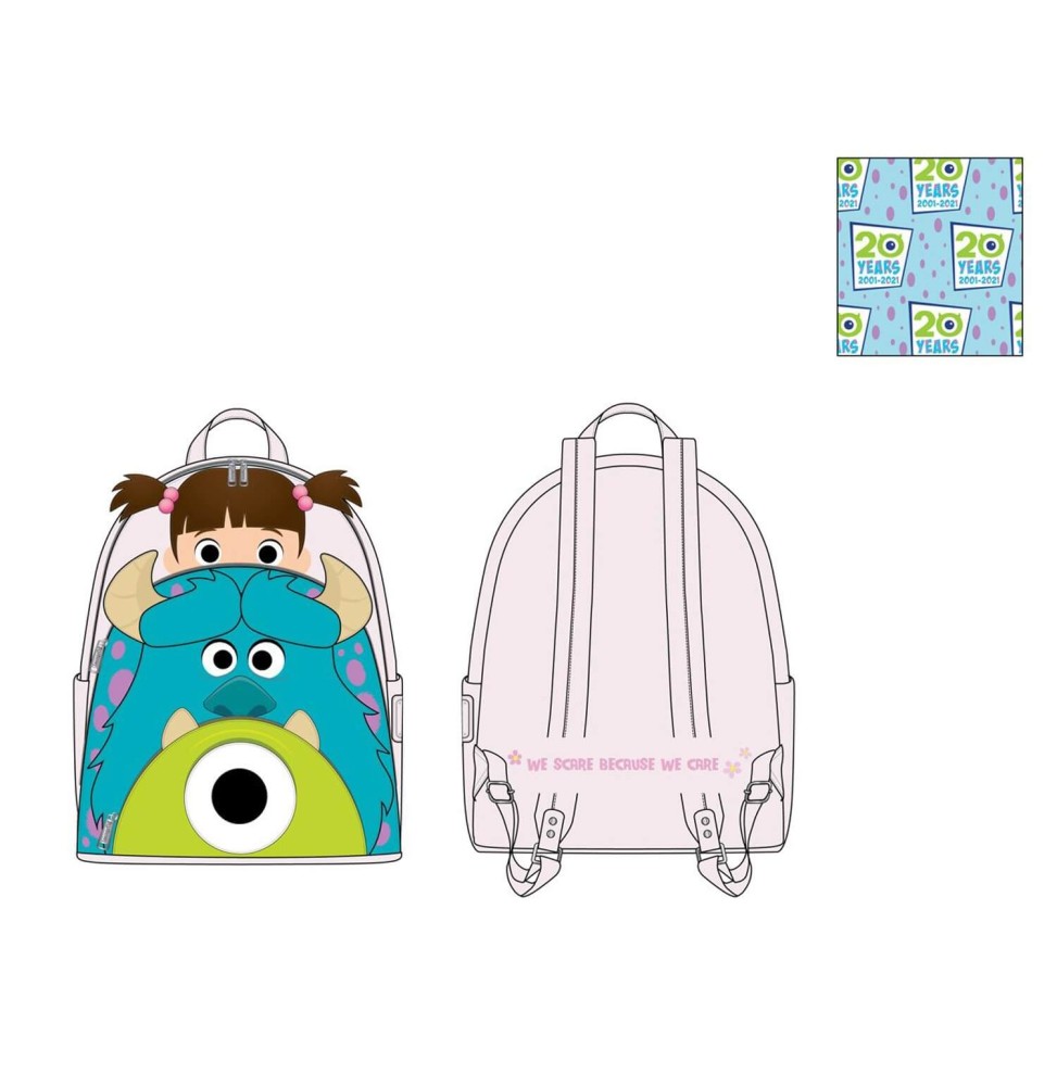 Mini Sac A Dos Pixar - Monstres & cie Inc. Boo Mike Sully Cosplay 20th. Anniversaire