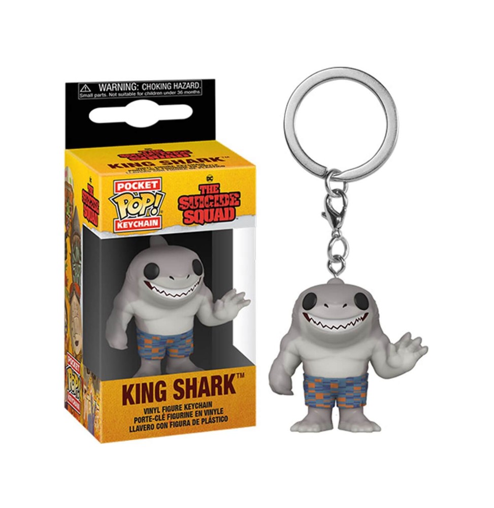 Porte Clé DC Suicide Squad 2021 - King Shark Pocket Pop 4cm